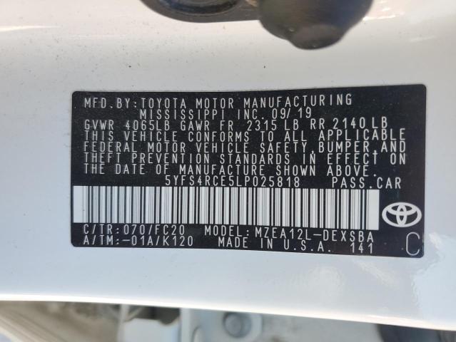 2020 TOYOTA COROLLA SE - 5YFS4RCE5LP025818