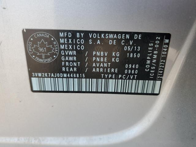2013 VOLKSWAGEN JETTA BASE - 3VW2K7AJ0DM446815