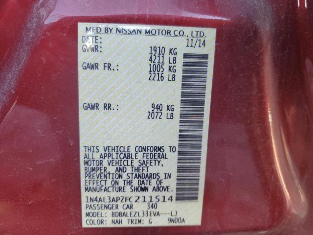 2015 NISSAN ALTIMA 2.5 - 1N4AL3AP2FC211514