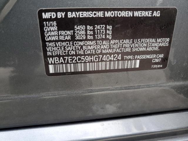 2017 BMW 740 I - WBA7E2C59HG740424