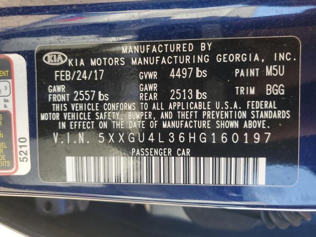 2017 KIA OPTIMA EX 5XXGU4L36HG160197