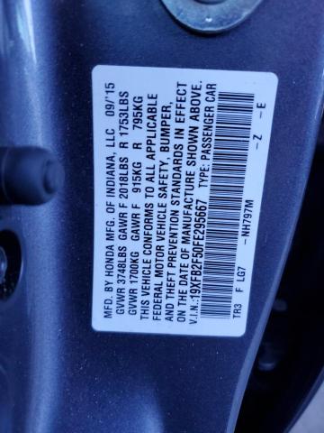 2015 HONDA CIVIC LX 19XFB2F50FE295667
