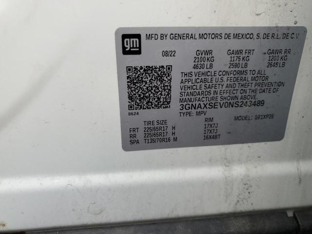 2022 CHEVROLET EQUINOX LS - 3GNAXSEV0NS243489