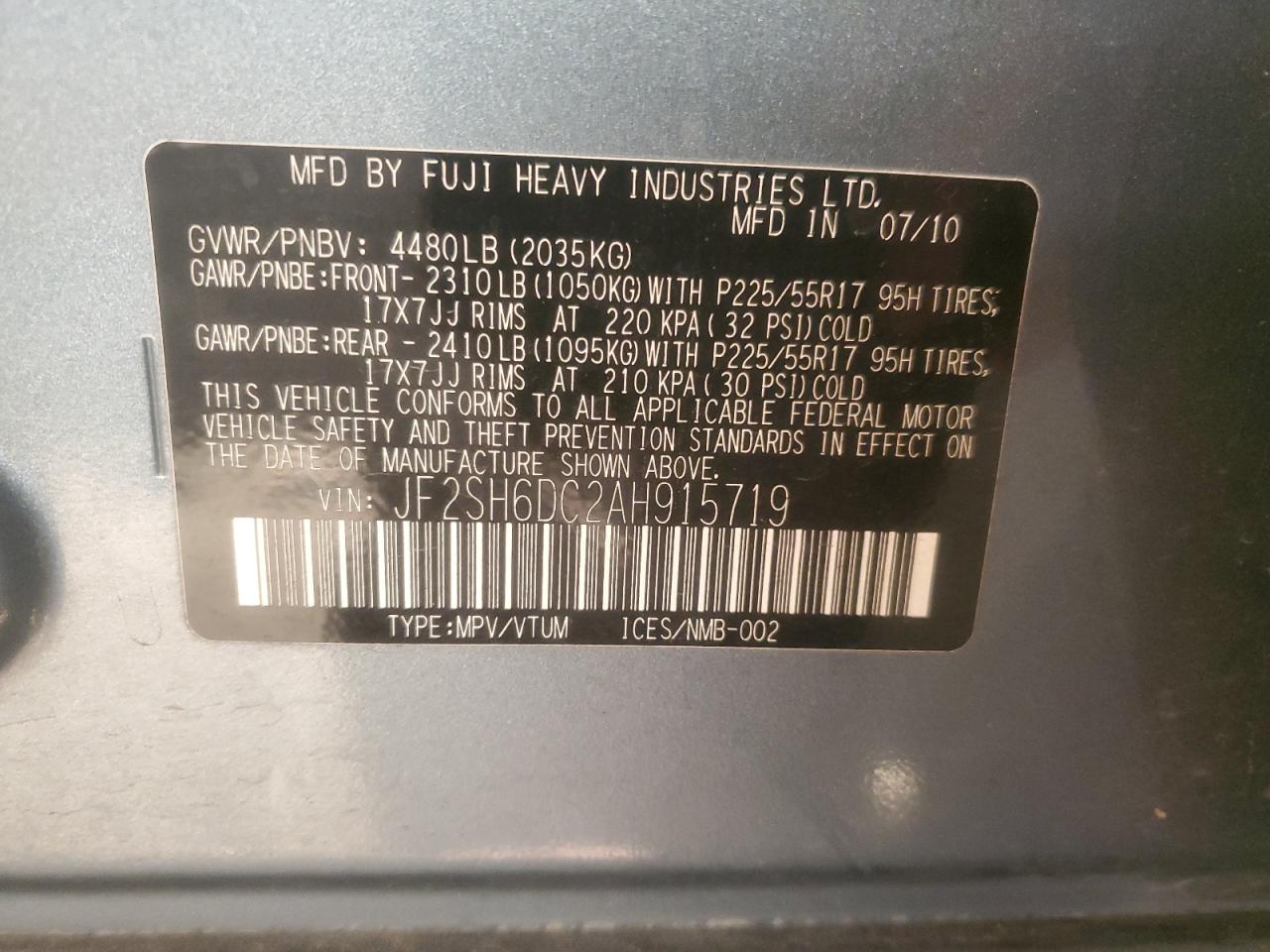 SUBARU FORESTER 2.5X LIMITED