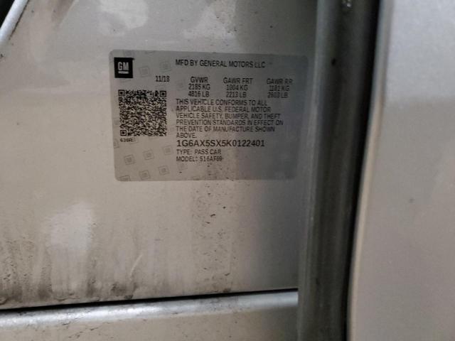 2019 CADILLAC CTS LUXURY - 1G6AX5SX5K0122401