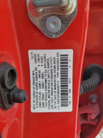 2017 HONDA CIVIC LX - 2HGFC2F59HH507715