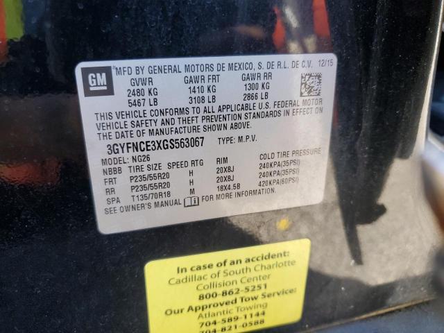 2016 CADILLAC SRX PERFOR 3GYFNCE3XGS563067