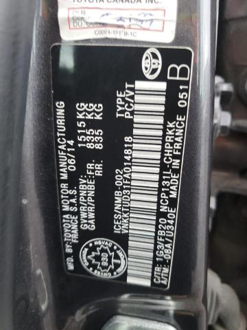 2015 TOYOTA YARIS - VNKKTUD31FA014818