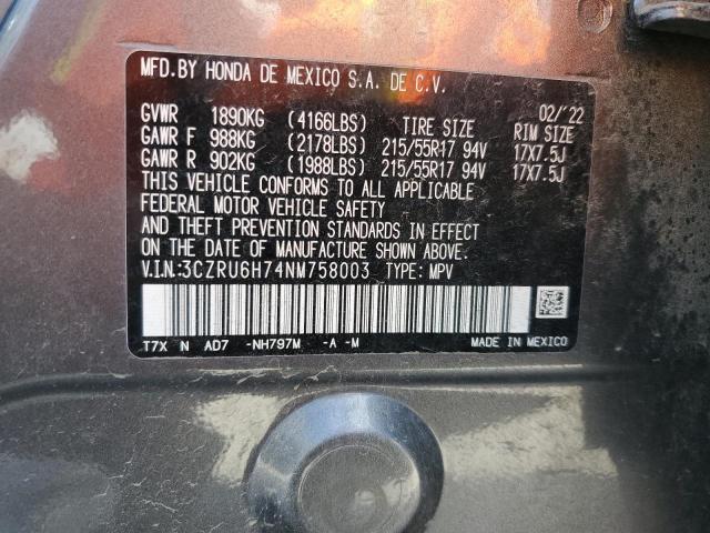 2022 HONDA HR-V EXL #3292353299