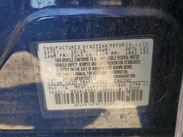 2019 NISSAN SENTRA S - 3N1AB7APXKY245712