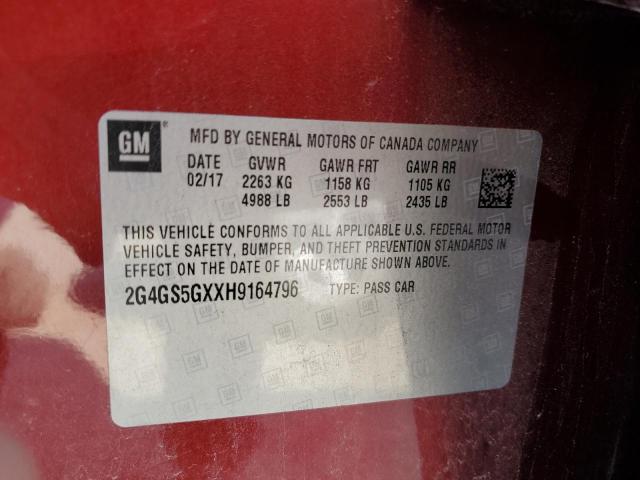 2017 BUICK REGAL PREM 2G4GS5GXXH9164796