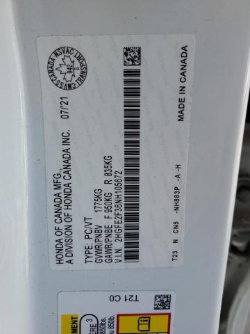 2022 HONDA CIVIC EX - 2HGFE2F36NH105672