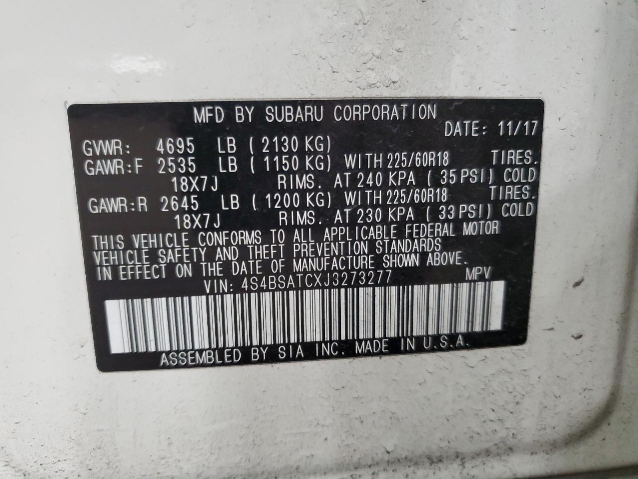 SUBARU OUTBACK TOURING