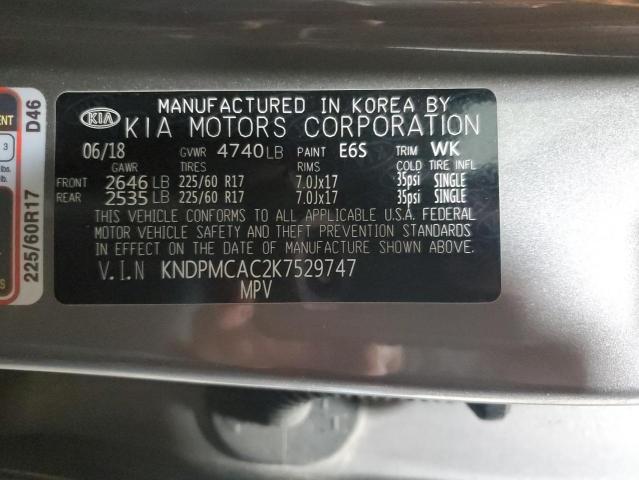 2019 KIA SPORTAGE L - KNDPMCAC2K7529747