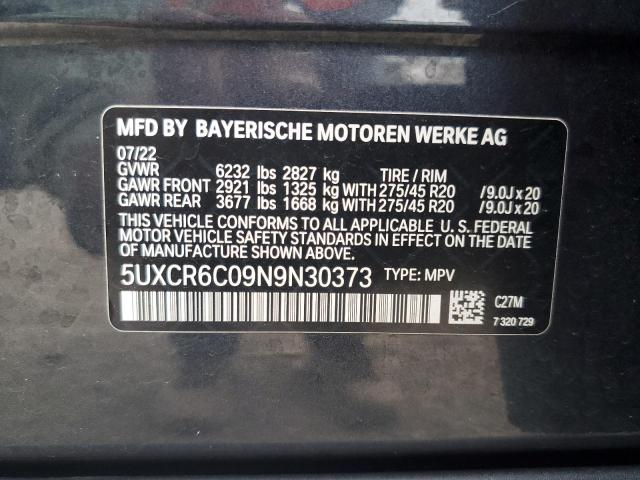 2022 BMW X5 XDRIVE4 5UXCR6C09N9N30373