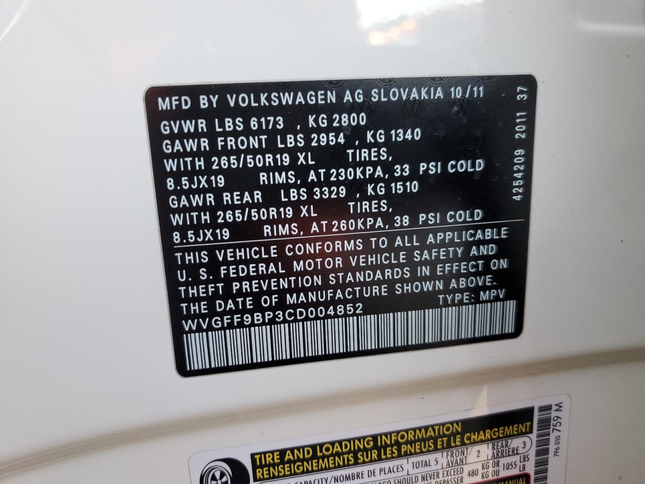 VOLKSWAGEN TOUAREG V6