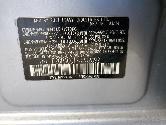 2014 SUBARU XV CROSSTREK 2.0 PREMIUM - JF2GPACC1E8282892