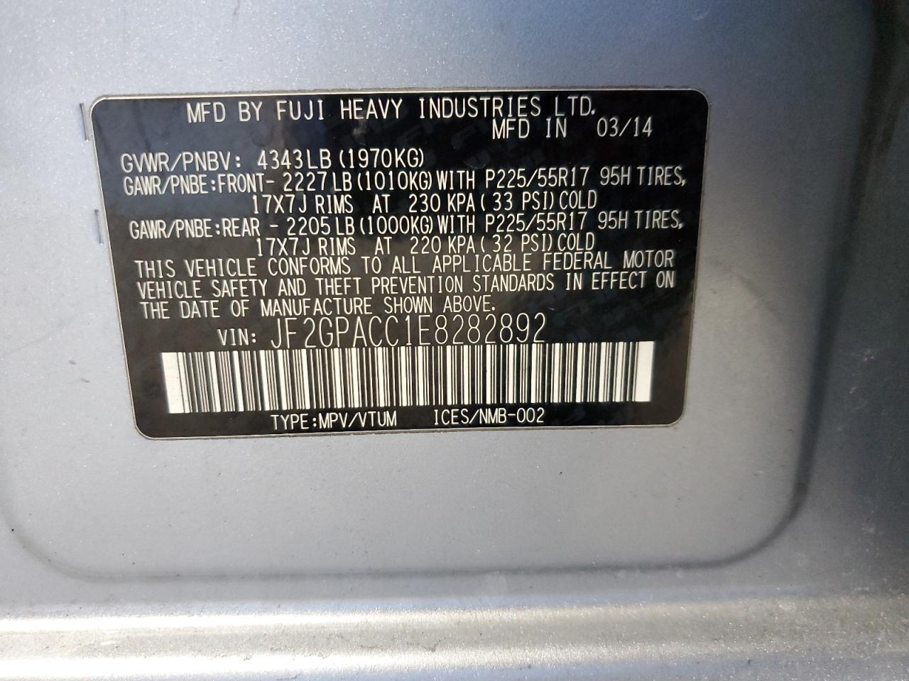 SUBARU XV 2.0 PREMIUM