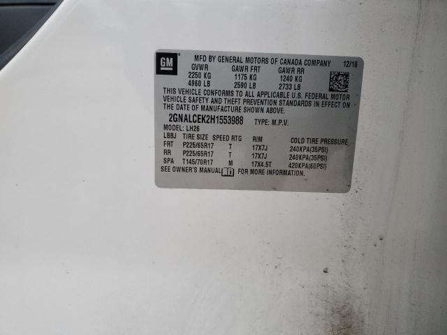 2017 CHEVROLET EQUINOX LT - 2GNALCEK2H1553988