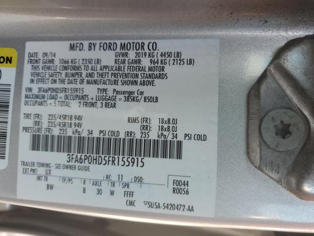 2015 FORD FUSION SE - 3FA6P0HD5FR155915