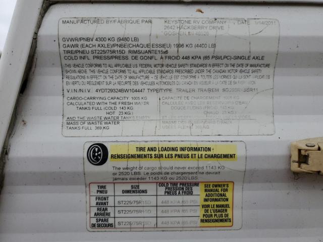 2011 KEYSTONE SPRINGDALE #3311469317