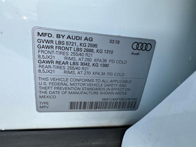 2019 AUDI SQ5 PRESTI WA1C4AFY9K2081540