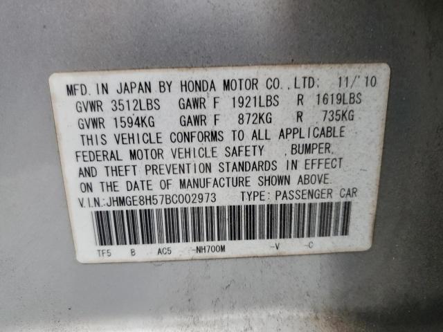 2011 HONDA FIT SPORT - JHMGE8H57BC002973