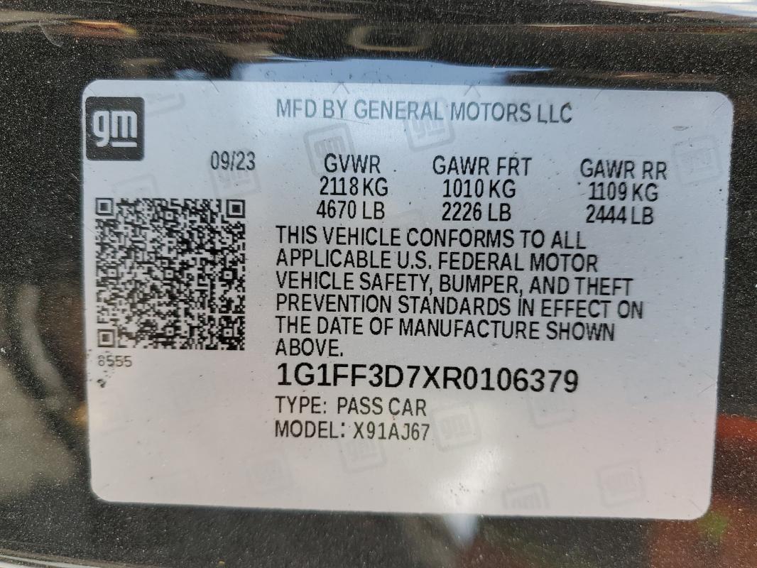 2024 CHEVROLET CAMARO LT1 #3304656913