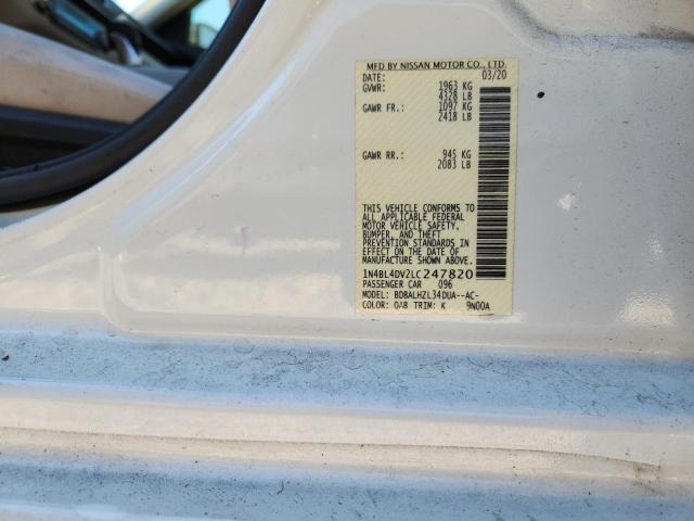 2020 NISSAN ALTIMA SV 1N4BL4DV2LC247820