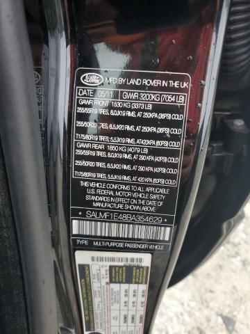 2011 LAND ROVER RANGE ROVE - SALMF1E48BA354629