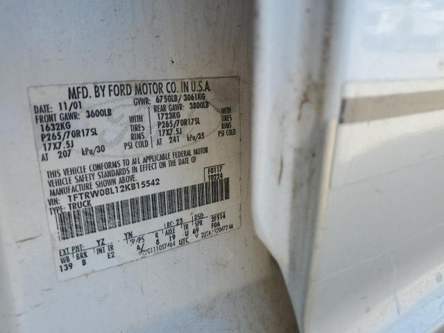 2002 FORD F150 SUPER #3285695706