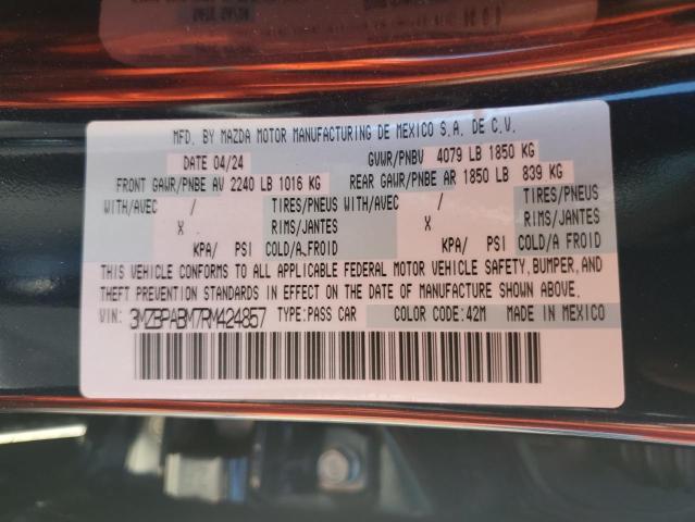 2024 MAZDA 3 SELECT S 3MZBPABM7RM424857