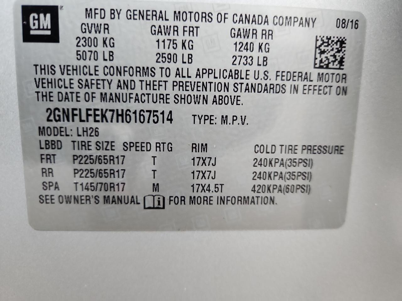 CHEVROLET EQUINOX LT