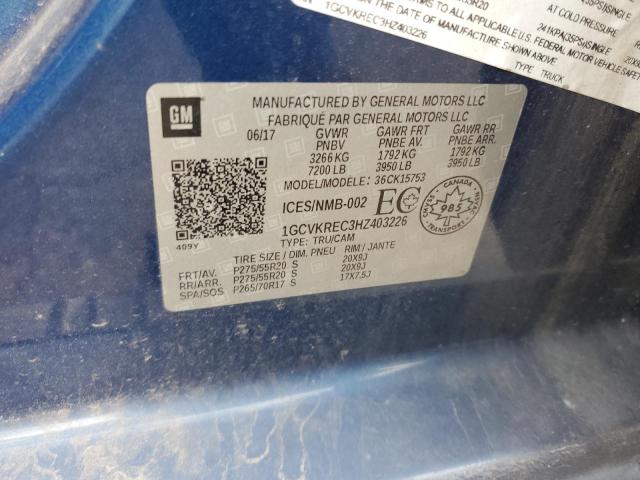 2017 CHEVROLET SILVERADO K1500 LT - 1GCVKREC3HZ403226