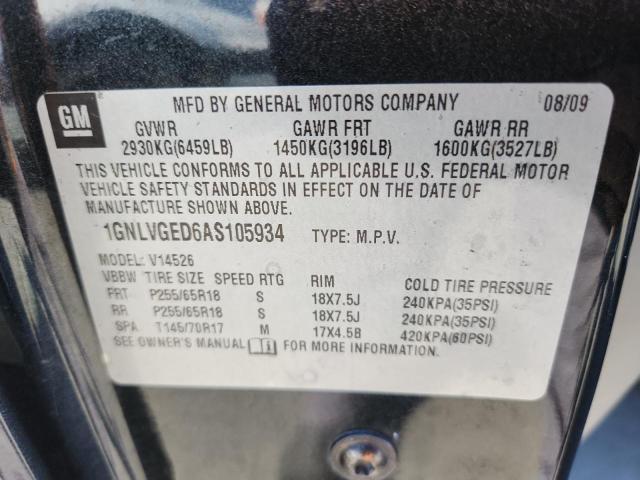 2010 CHEVROLET TRAVERSE L - 1GNLVGED6AS105934
