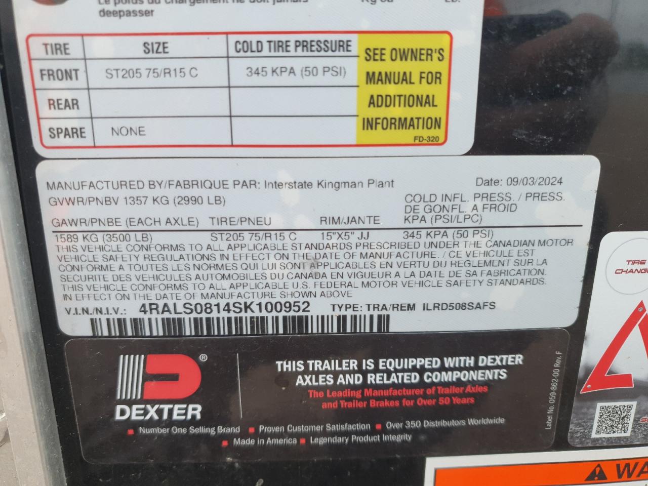 Lot #3260616066 2025 INTERSTATE UNKNOWN