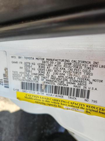 2009 TOYOTA TACOMA ACC #3278759639