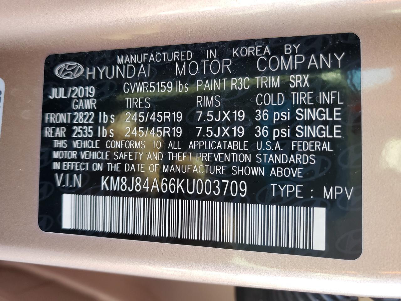 Lot #3286921214 2019 HYUNDAI NEXO LIMIT