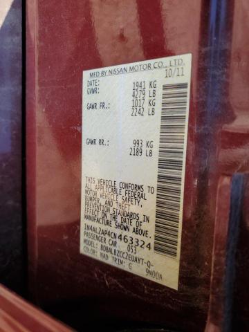 2012 NISSAN ALTIMA BAS #3262063094