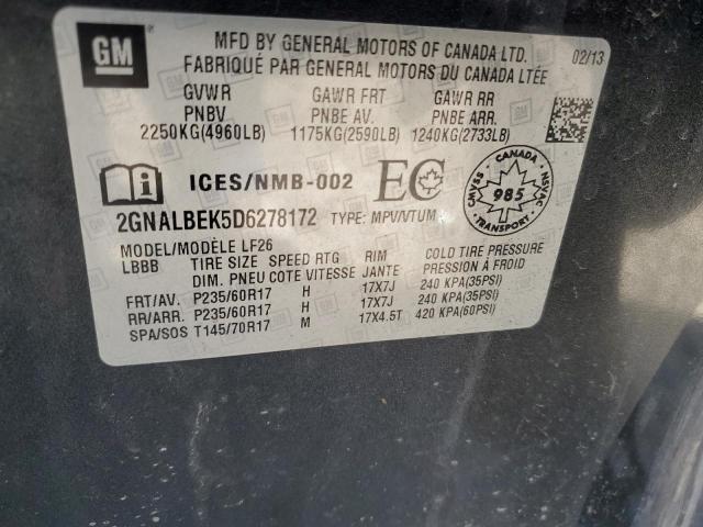 2013 CHEVROLET EQUINOX LS - 2GNALBEK5D6278172