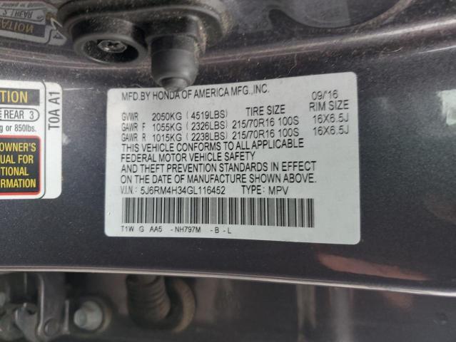 2016 HONDA CR-V LX - 5J6RM4H34GL116452