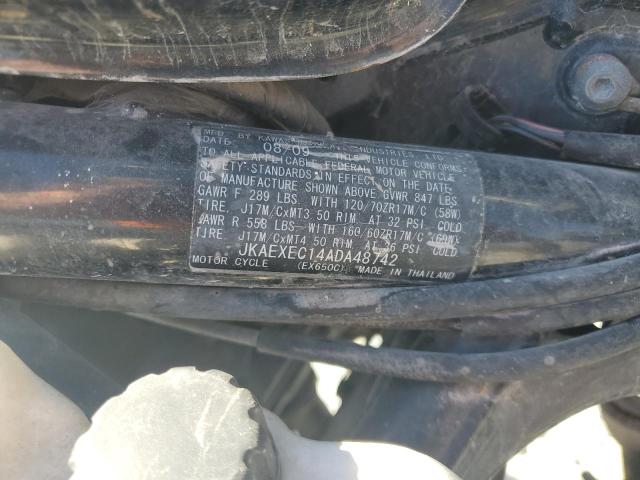 2010 KAWASAKI EX650 C #3294350904