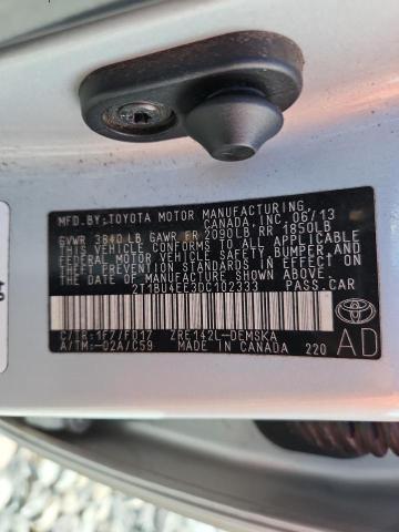 2013 TOYOTA COROLLA BA - 2T1BU4EE3DC102333