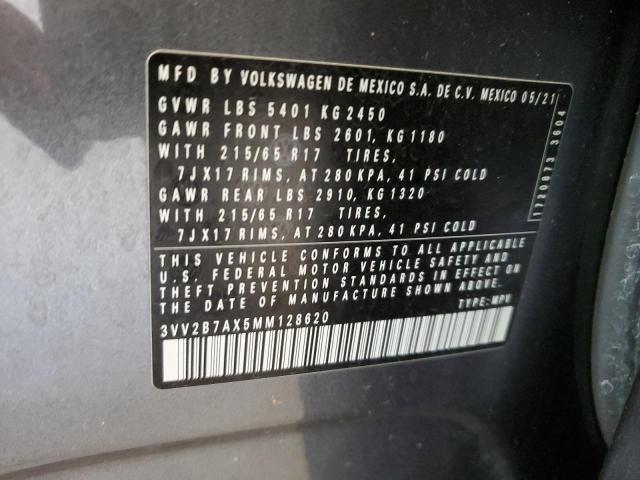 2021 VOLKSWAGEN TIGUAN SE #3293526450