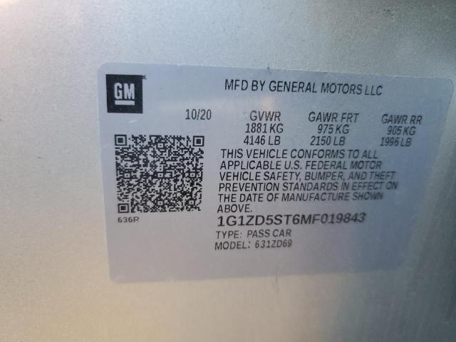 2021 CHEVROLET MALIBU LT #3298047126