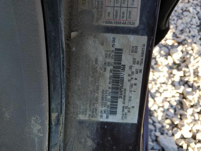 2011 FORD FUSION S - 3FAHP0GA0BR171868