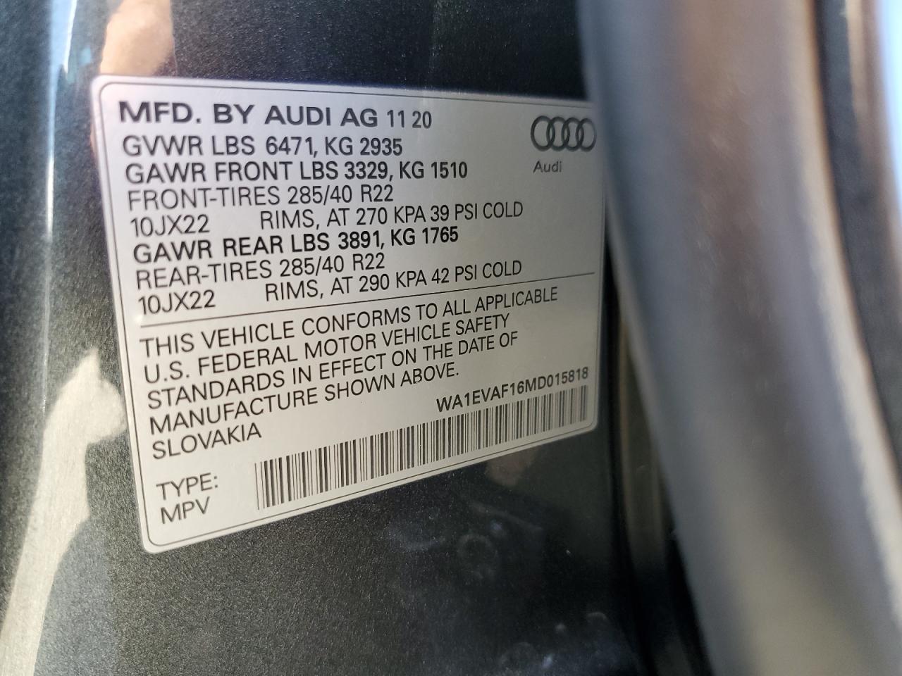 AUDI Q8 PREMIUM PLUS S-LINE