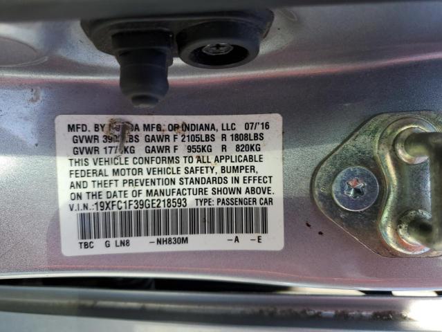 2016 HONDA CIVIC EX - 19XFC1F39GE218593