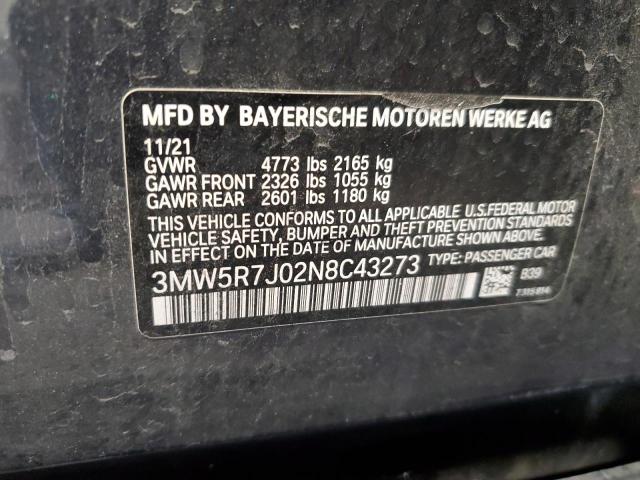 2022 BMW 330XI - 3MW5R7J02N8C43273