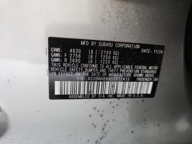 2025 SUBARU LEGACY #3292504694